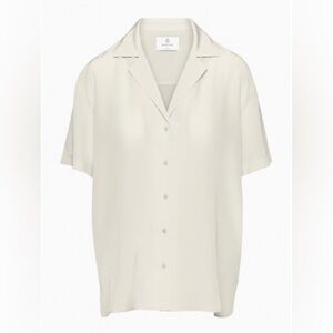 Babaton Academy Silk Blouse - Matte Pearl